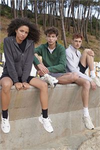 FELPA UNISEX FULL ZIP CON CAPPUCCIO